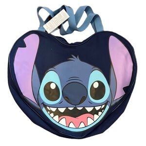 Walt Disney World STITCH Face Large Canvas Tote Bag - NWT